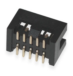 Connector IDC10-1.27 plug to board SMD key on the side