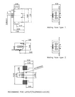 Гніздо Mini USB / SMD 4P