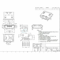 Гніздо Micro USB MK5P 5pin horn type із спідницею