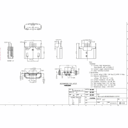 Гніздо Micro USB B 5pin вертикальний без спідниці