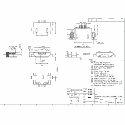 Nest Micro USB B 5pin SMT with 1mm board slot