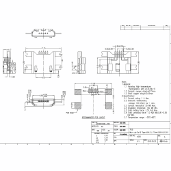 Гніздо Micro USB B 5pin SMT в проріз на платі без спідниці