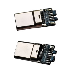 Fork USB Type-C 16pin на кабель черная CN-70-06