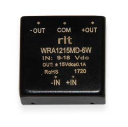 DС-DС 12V to ±15V,  WRA1215MD-6W