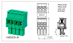 Клемник роз'ємний 15EDCD-3.5B-04P