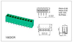 Detachable terminal block 15EDCR-3.5-04P