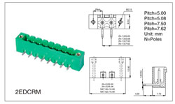 Detachable terminal block 2EDCRM-5.08-5P