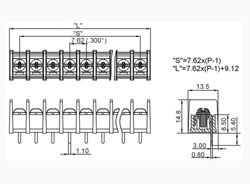 Barrier terminal block CZ-7620-03P-140-00A