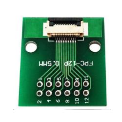 Printed board with connector  FFC/FPC-12P pitch 0.5mm