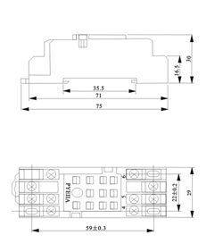 Socket for relay PYF11A