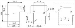 Реле JQX-15f (T90) 30A 1A coil 12VDC