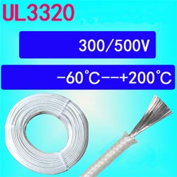 Installation wire UL3320 4mm2 silicone+glass fiber white