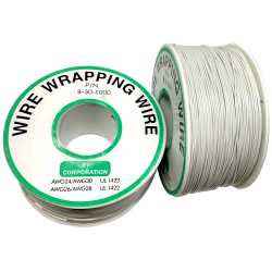 Installation wire 30 AWG solid white on 250m reel