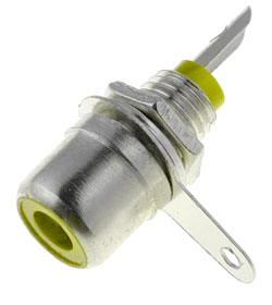 Panel socket RCA CC-113 yellow