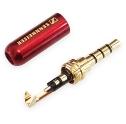 Plug to cable  Sennheiser 4-pin 3.5mm enamel Red, type B