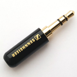 Штекер на кабель Sennheiser 3-pin 3.5mm емаль Чорний, тип Би