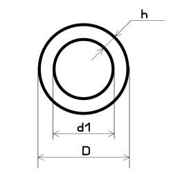 Silicone tube 14 mm, length 1 meter