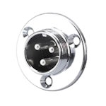 Connector GX20 3pin M housing flange