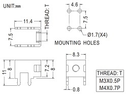 Клемма винтовая PCB-2M3