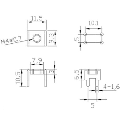 Screw terminal PCB-7M4