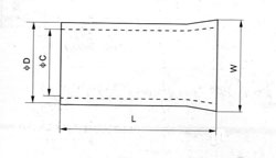 Наконечник на провод EN35-12 35мм2 L=12мм голый