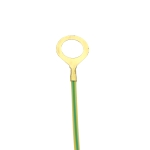 Grounding petal<gtran/> M10 x 200mm. with yellow-green wire<gtran/>