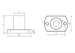 Linear bearing flanged LMH10UU