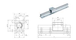 Опорная направляющая SBR20*1200L