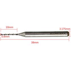 Carbide  PCB drill 0.5mm spiral shank 3.175mm