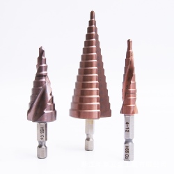 Cobalt spiral Step drill 4-32mm [pitch 2mm] grade M35