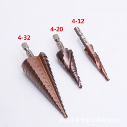 Cobalt spiral Step drill 4-32mm [pitch 2mm] grade M35