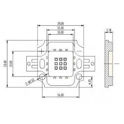 COB LED 10W  White neutral GBZ-CJ10 9-12V 900mA