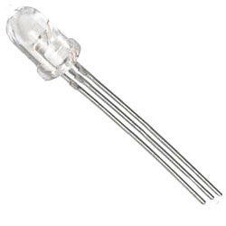 5mm LED  Red/Green, 3 pin 200/70 mcd, 30°gen. Cathode