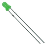 3mm LED<gtran/> Green matt 600-800mcd 2.0-2.2V<draft/>