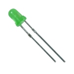 3mm LED Green matt 2000-3000 mcd, 20mA