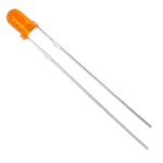 3mm LED<gtran/> Orange (Amber) Matte 1000-2000mcd 2.0-2.2V