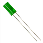 5mm cylinder LED Matt green, long legs UGD/2729