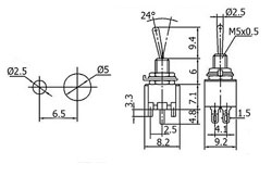 Тумблер SMTS-202 ON-ON 6pin