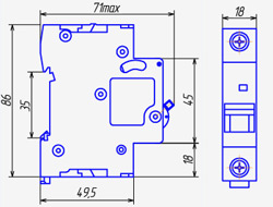 Automatic switch  NXB-63 1P C16 6kA [single pole, 16A, 230/400V]