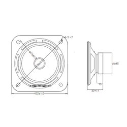 Loudspeaker 102mm, 8 Ohm, 5W